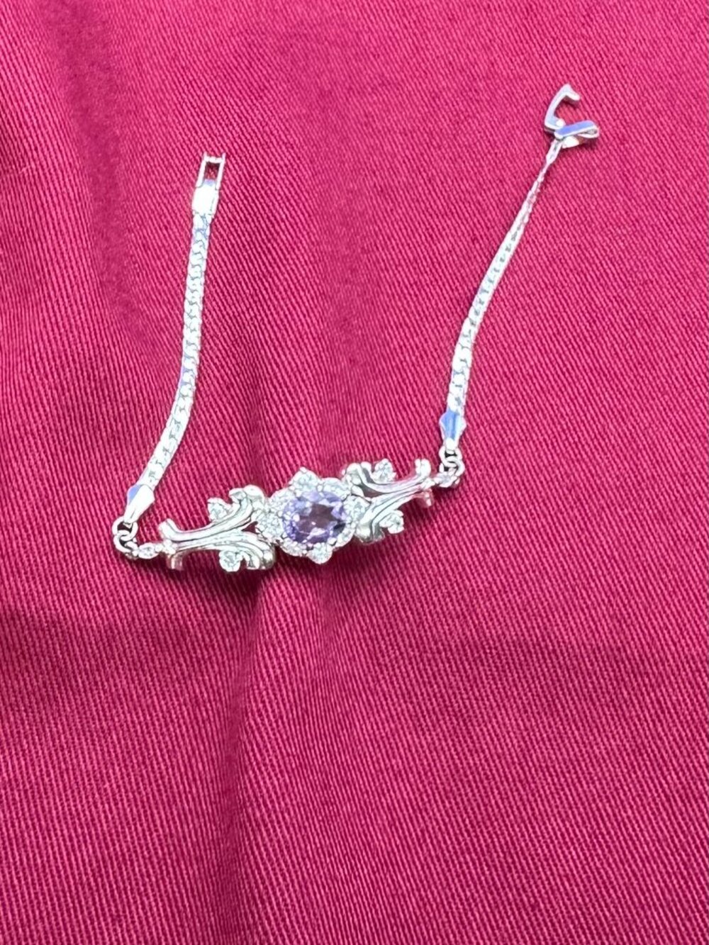 Sterling Silver JC Amethyst Bracelet - Picture 14 of 15
